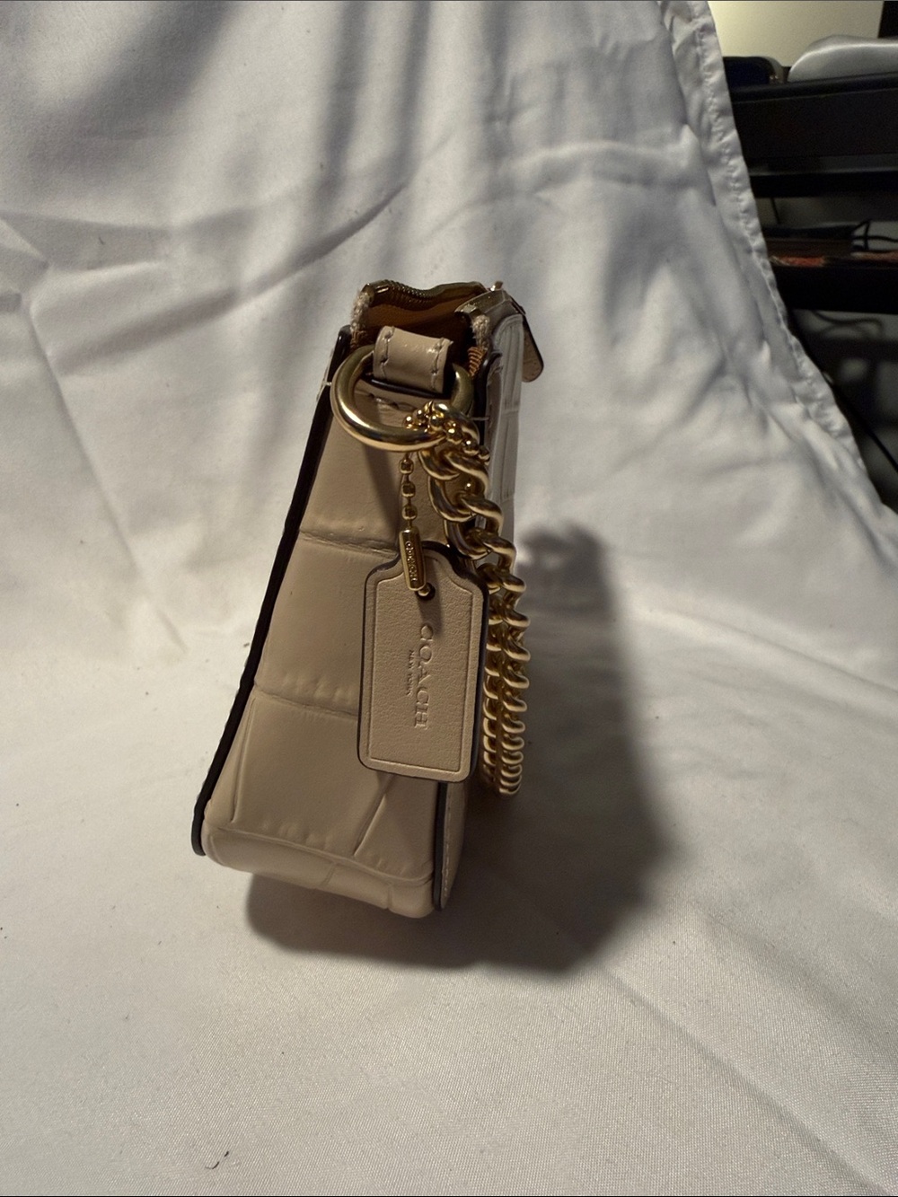 Coach Nolita 19 Convertible Purse in Gold/Ivory Leather CN382 - Picture 6 of 6